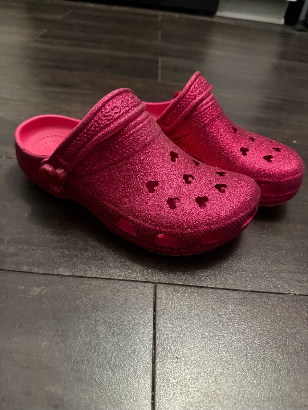 Disney Glitter Pink Crocs